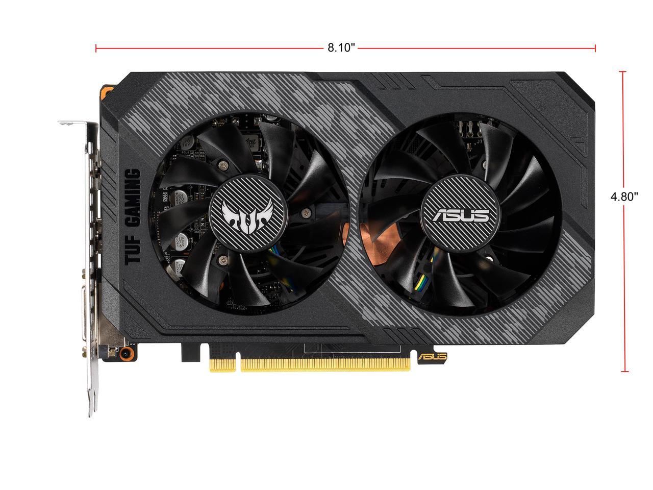 Asus Tuf Gaming Geforce Gtx 1660 Overclocked 6gb Dual Fan Edition Hdmi Dp Dvi Gaming Graphics Card Tuf Gtx1660 O6g Gaming Newegg Com