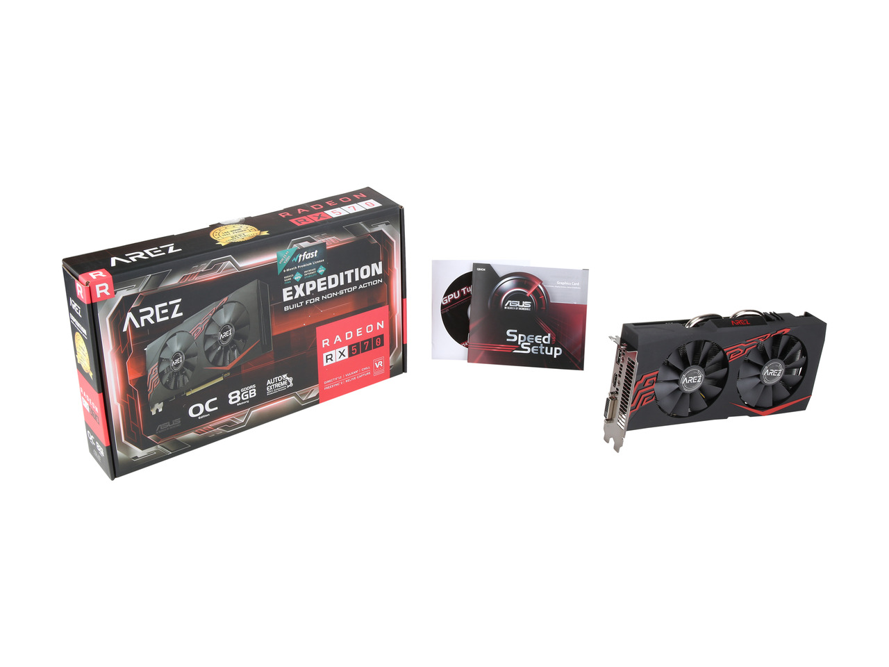 ASUS AREZ Expedition Radeon RX 570 Video Card AREZ-EX-RX570-O8G
