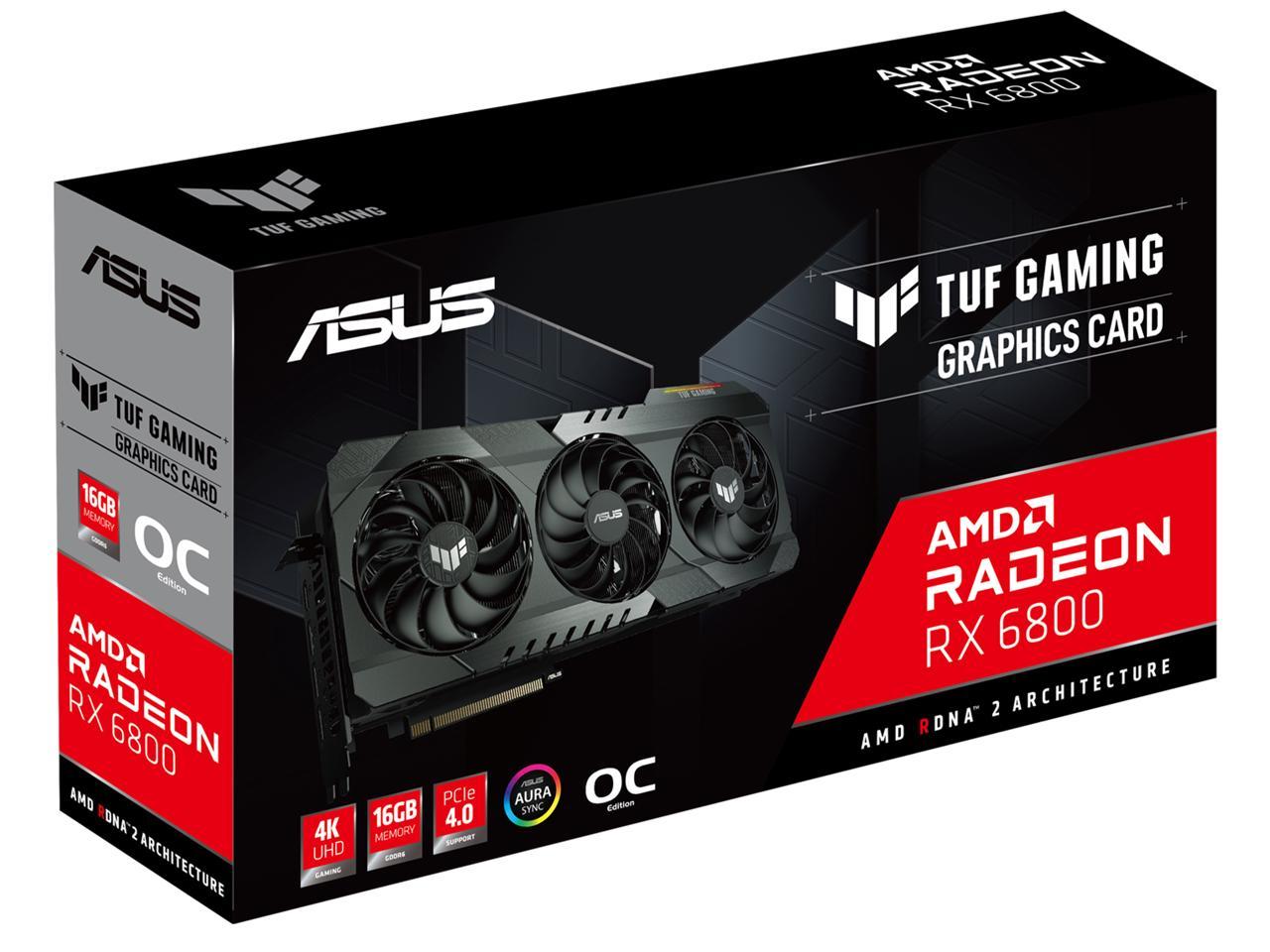 ASUS TUF Gaming Radeon RX 6800 XT DirectX 12 Ultimate TUF-RX6800XT-O16G ...