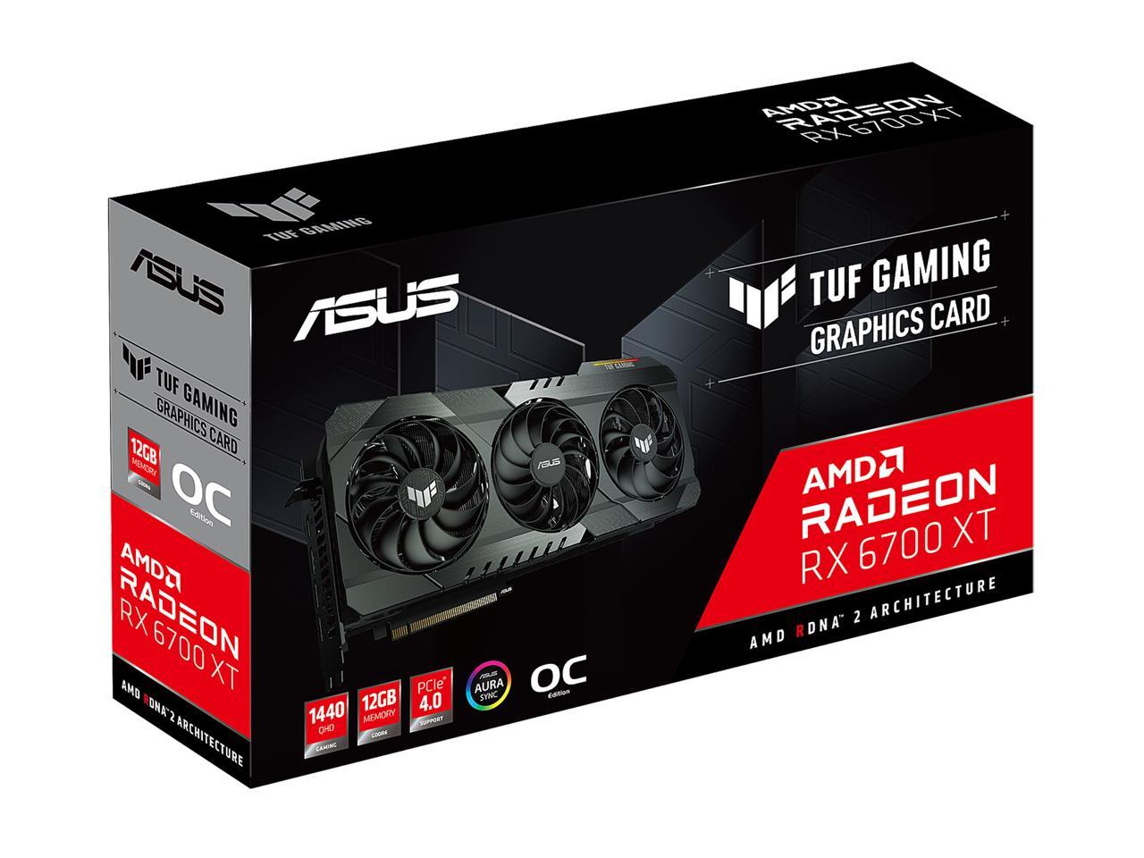 ASUS TUF Gaming Radeon RX 6700 XT OC Edition Graphics Card (AMD 