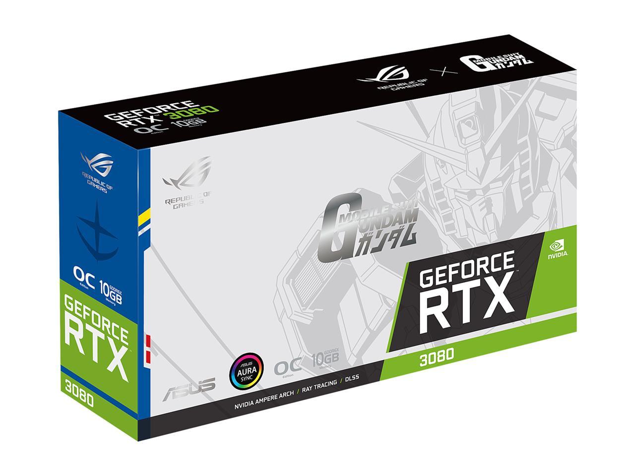 ASUS ROG STRIX NVIDIA GeForce RTX 3080 GUNDAM EDITION Graphics Card  (Limited Edition, PCIe 4.0, 10GB GDDR6X, HDMI 2.1, DisplayPort 1.4a,  Axial-tech 