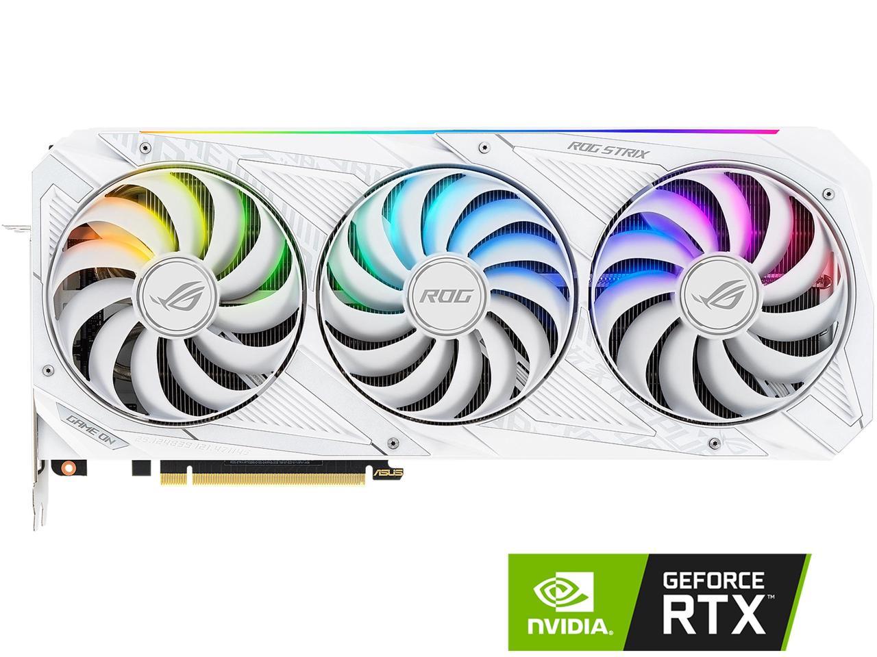 ASUS ROG Strix NVIDIA GeForce RTX 3070 V2 White OC Edition Gaming Graphics  Card (PCIe 4.0, 8GB GDDR6, LHR, HDMI 2.1, DisplayPort 1.4a, White Color 