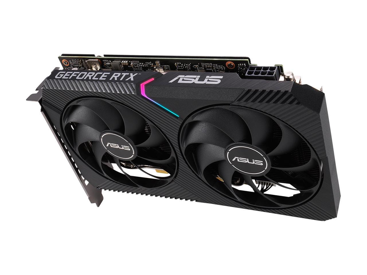 ASUS DUAL GeForce RTX 3060 Ti V2 MINI 8GB GDDR6 Video Card with LHR ...