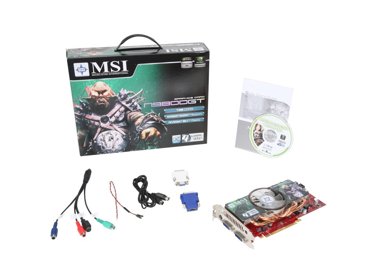 MSI GeForce 9800 GT Video Card N9800GT-T2D1G-OC - Newegg.com
