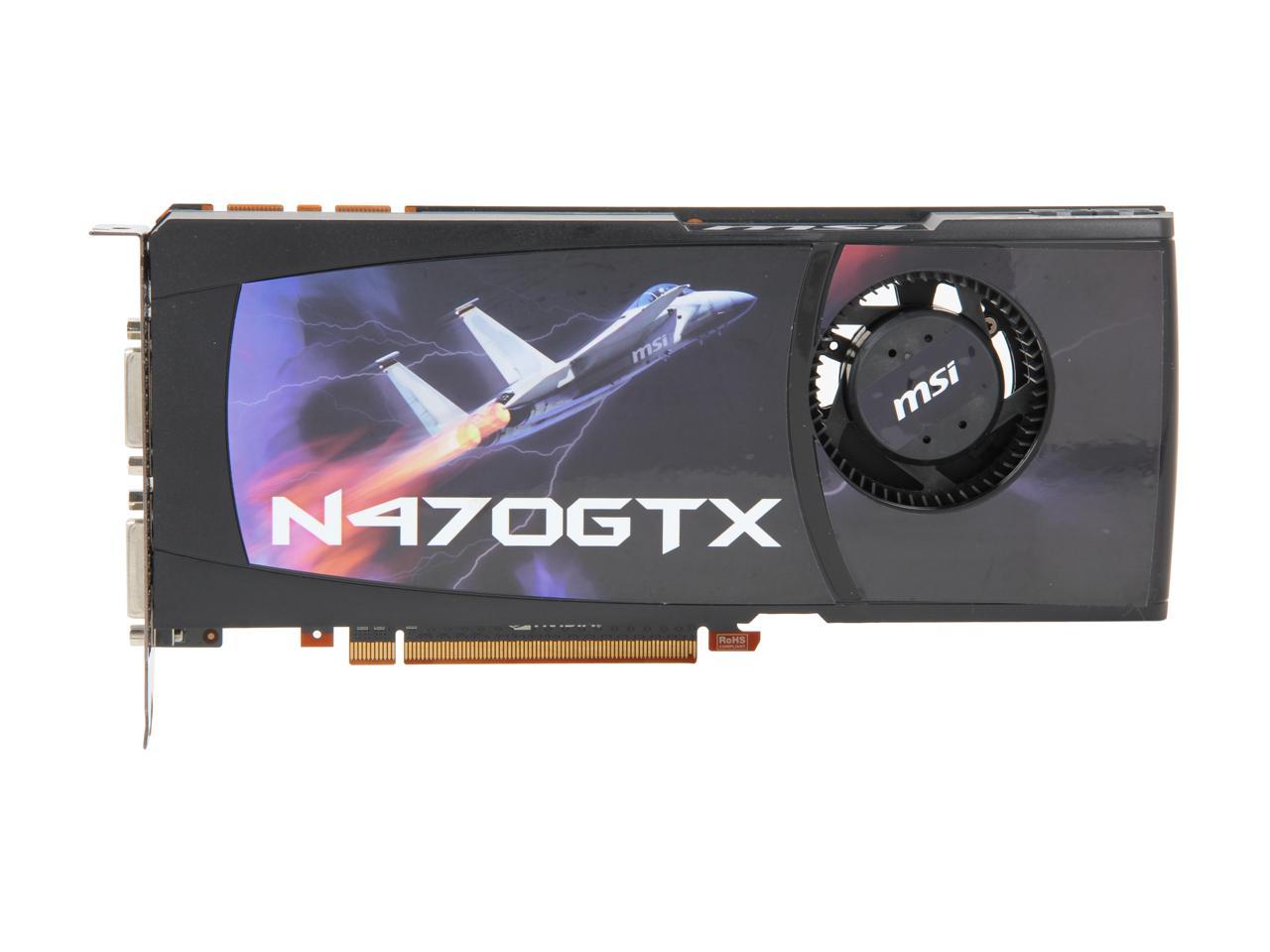 Refurbished: MSI GeForce GTX 470 (Fermi) Video Card N470GTX-M2D12-B