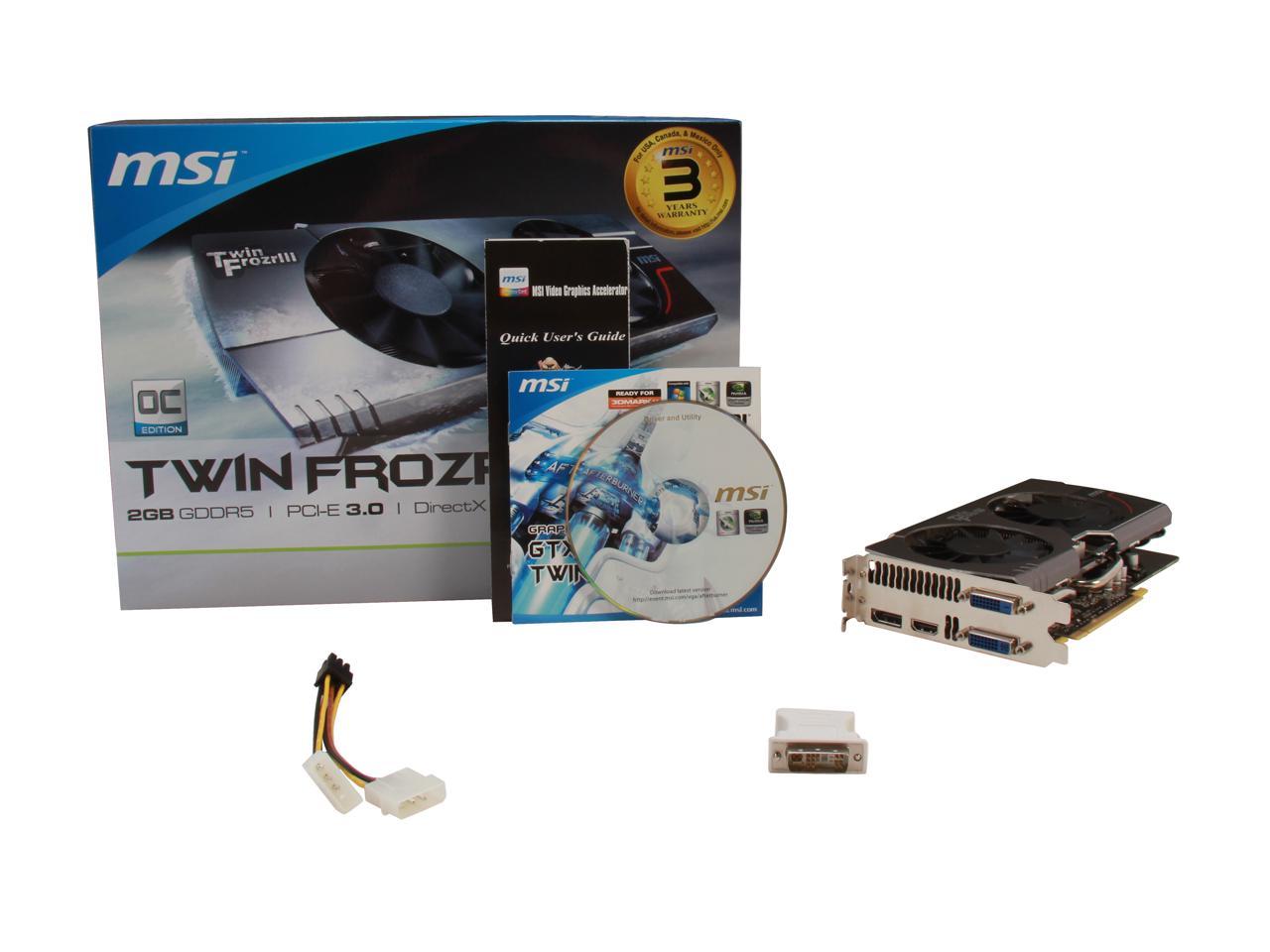 Msi Geforce Gtx 660 Directx 11 N660 Tf 2gd5 Oc Video Card Newegg Com