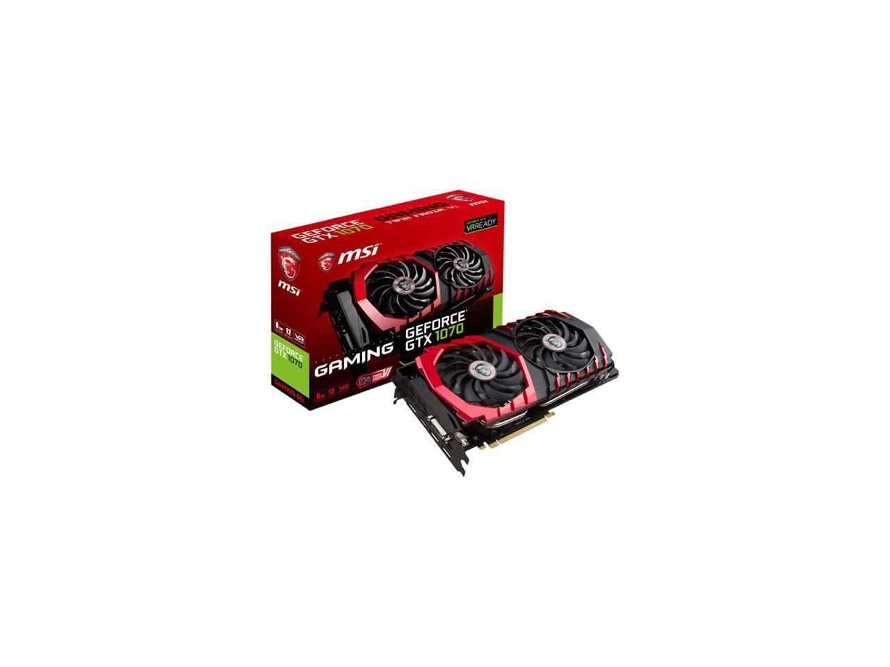 MSI GeForce GTX 1070 Video Card GTX 1070 GAMING 8G - Newegg.com