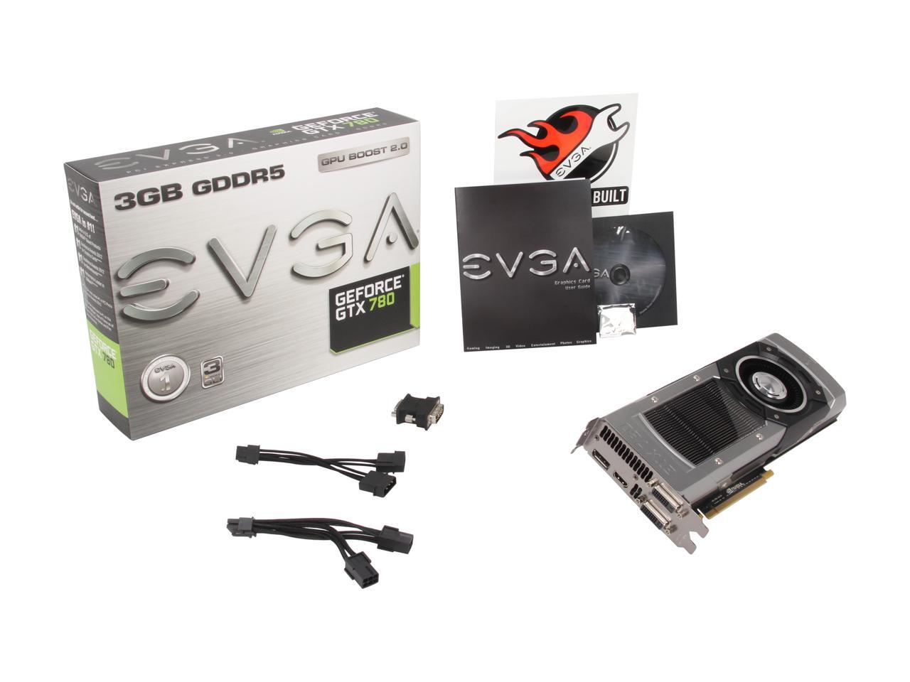 Evga 03g P4 2781 Kr Geforce Gtx 780 3gb Video Card Newegg Com