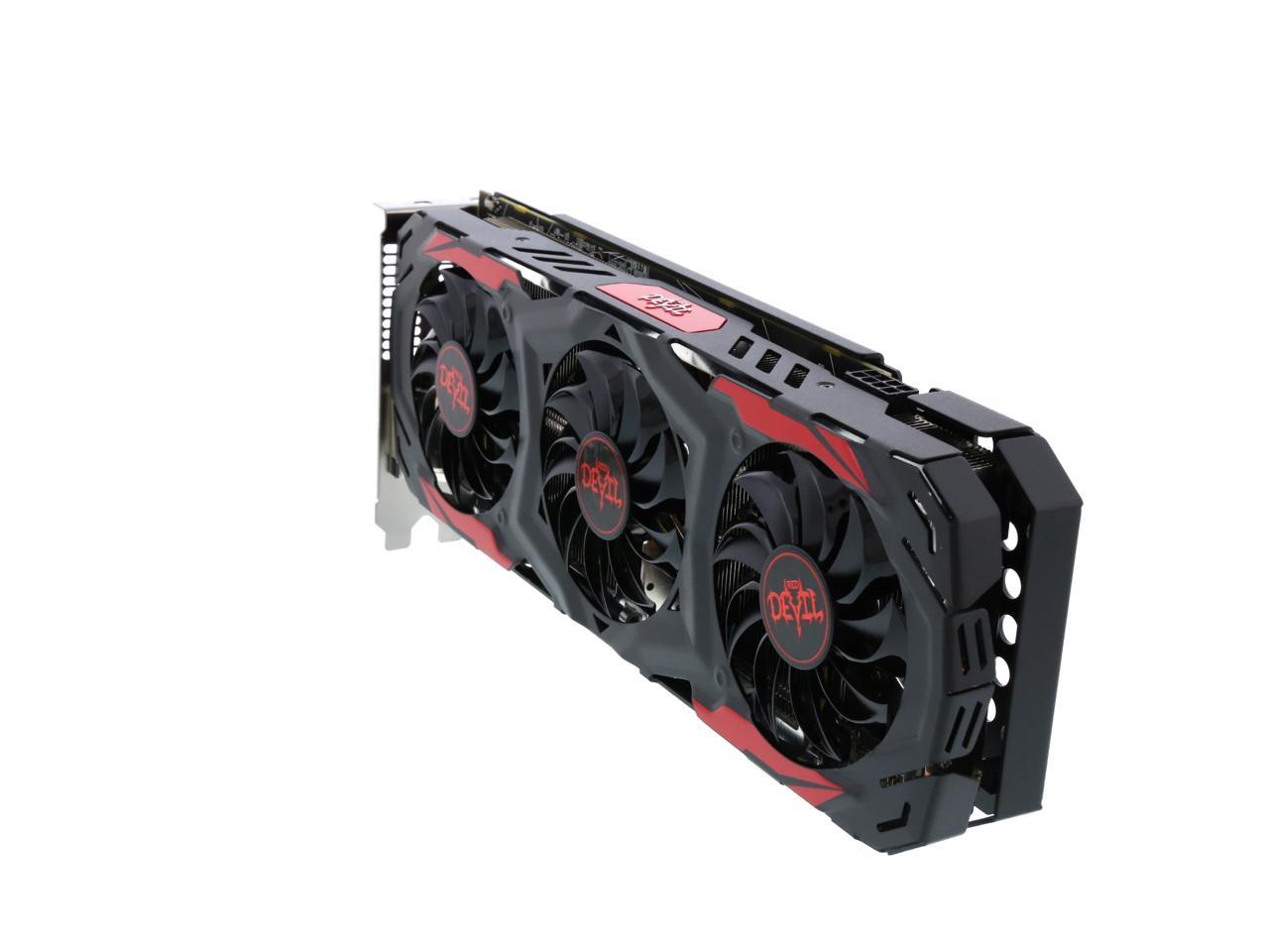 Used Very Good Powercolor Red Devil Radeon Rx 570 Directx 12 Axrx 570 4gbd5 3dh Oc Video Card Newegg Com