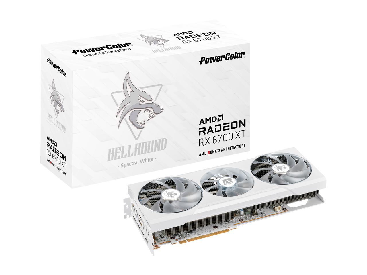 PowerColor Hellhound Spectral White AMD Radeon RX 6700 XT Gaming ...