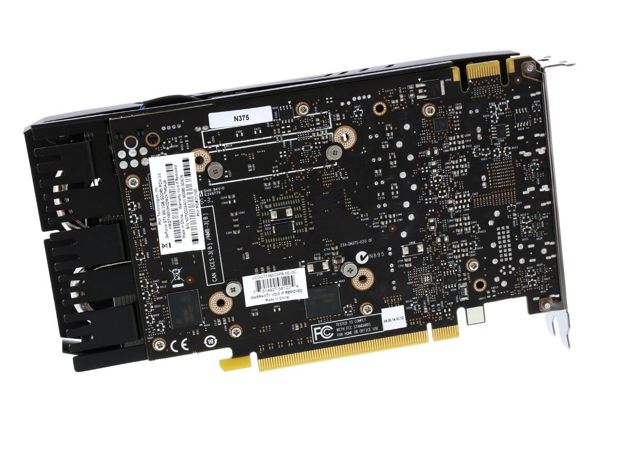 PNY GeForce GTX 960 XLR8 Elite OC Video Card VCGGTX9602XPB-XE-OC ...