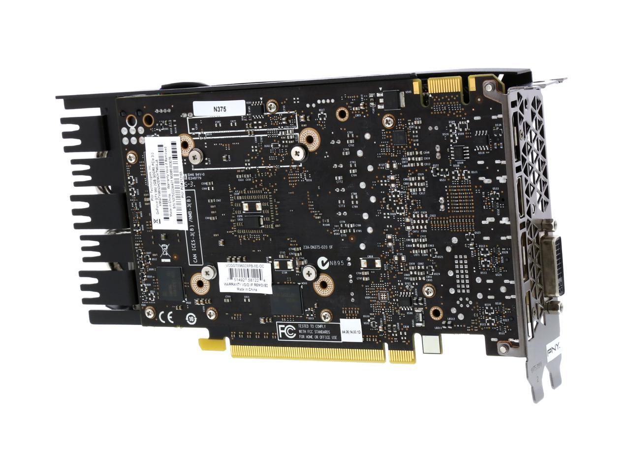 PNY GeForce GTX 960 XLR8 Elite OC Video Card VCGGTX9602XPB-XE-OC ...