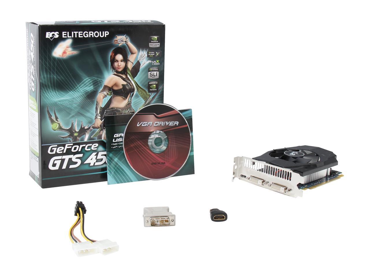 ECS GeForce GTS 450 (Fermi) Video Card NGTS450-1GPL-F - Newegg.com