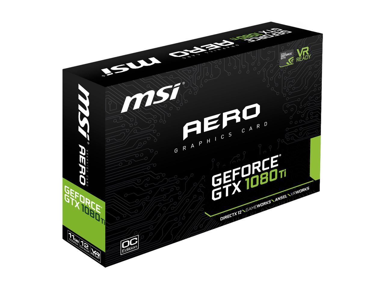 Syge person Ark profil MSI GeForce GTX 1080 Ti Video Card GTX 1080 Ti AERO 11G OC - Newegg.com