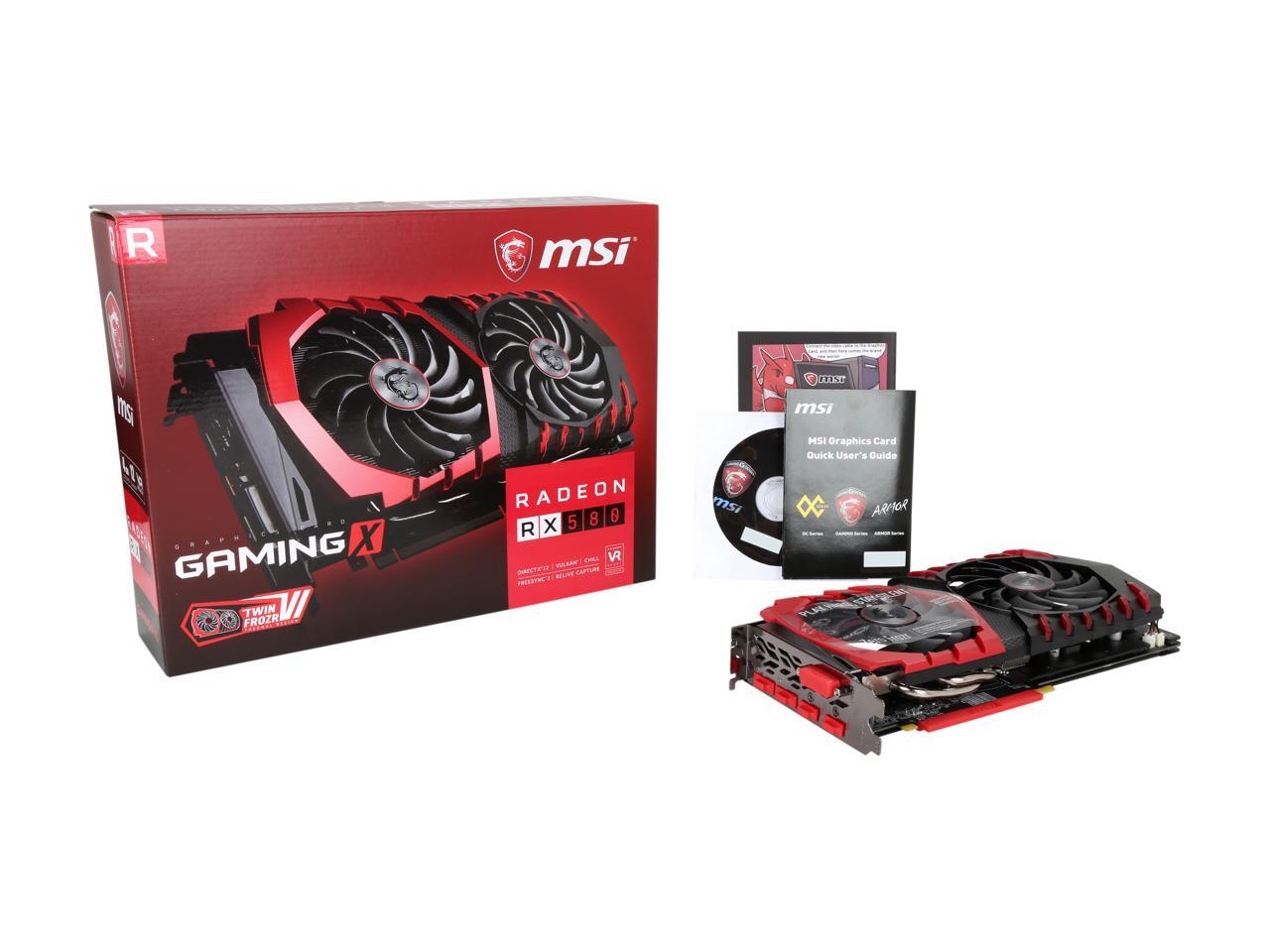 Used - Like New: MSI Radeon RX 580 Video Card RX 580 GAMING X 4G 