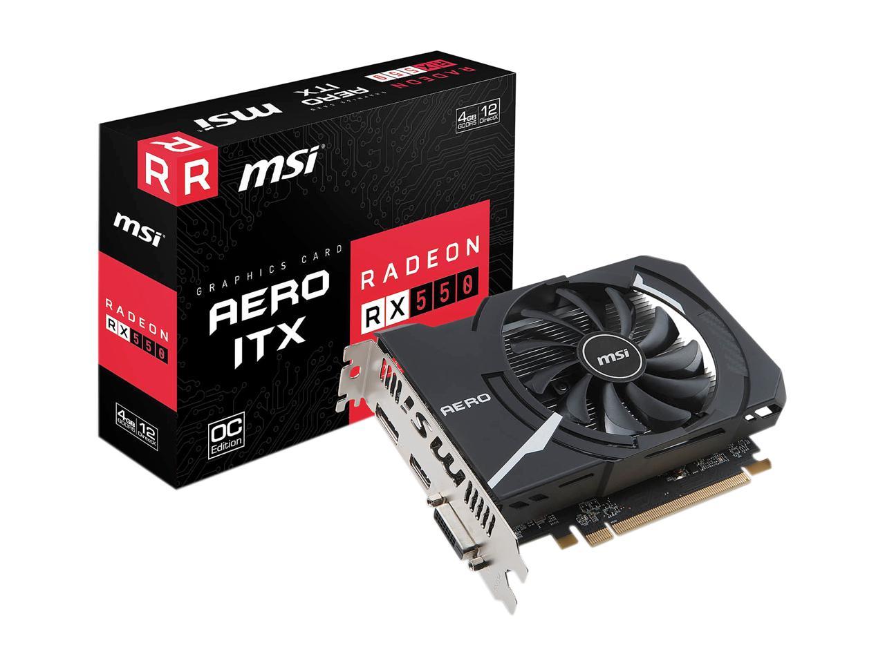 Msi amd radeon rx 550 aero itx oc обзор