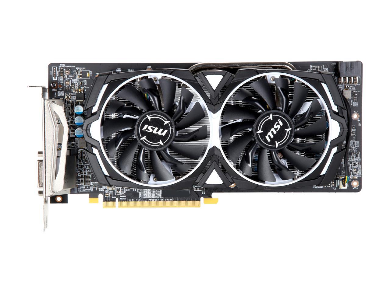 Refurbished: MSI Radeon RX 580 DirectX 12 RX 580 ARMOR 4G OC Video Card ...