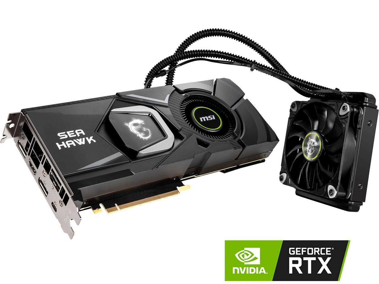 Msi Geforce Rtx 80 Ti Rtx 80 Ti Sea Hawk X Video Card Newegg Com