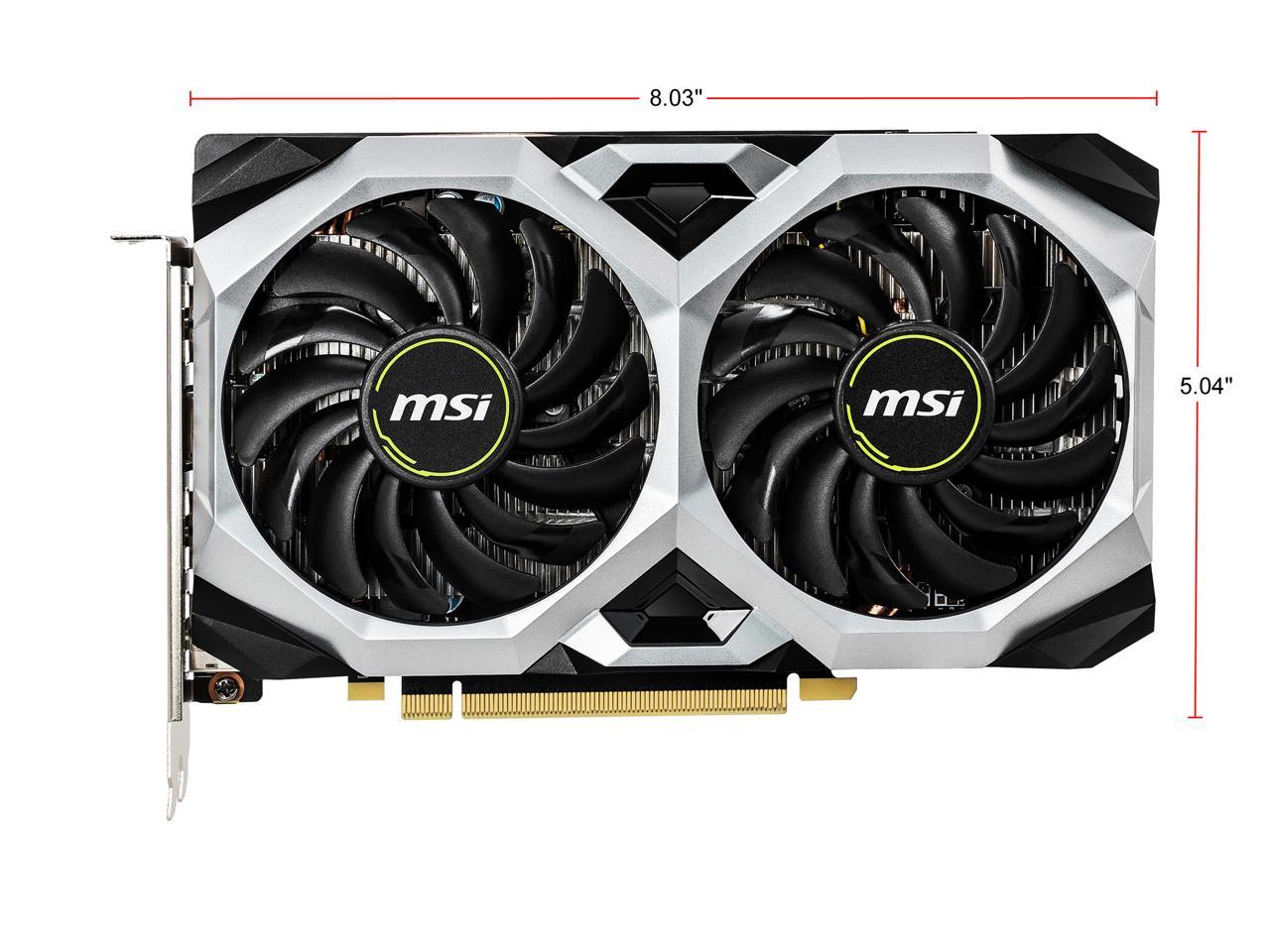 MSI GeForce GTX 1660 VENTUS XS 6G OC Graphics Card VR Ready PCI-E x16 No SLI 