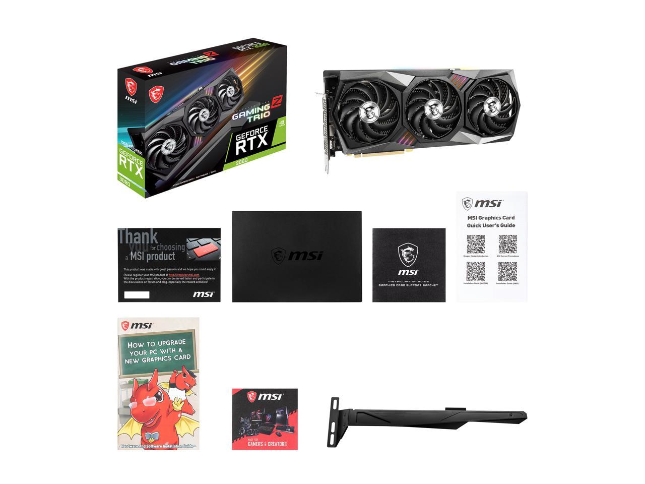 MSI Gaming GeForce RTX 3080 Video Card RTX 3080 GAMING Z TRIO 10G 