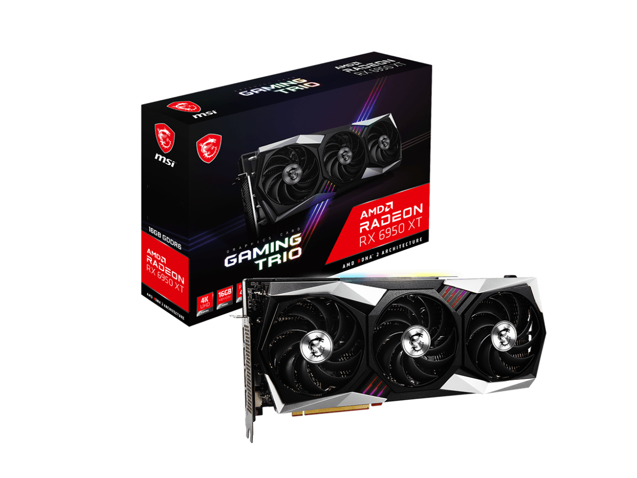 MSI Gaming Radeon RX 6950 XT Video Card RX 6950 XT GAMING TRIO 16G