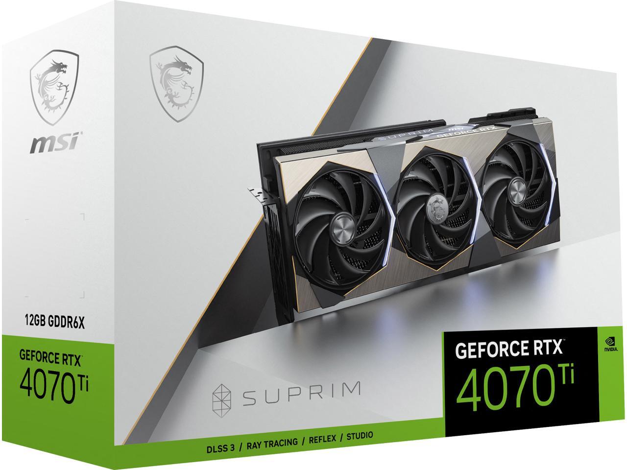 MSI Suprim GeForce RTX 4070 Ti Video Card RTX 4070 Ti SUPRIM 12G ...