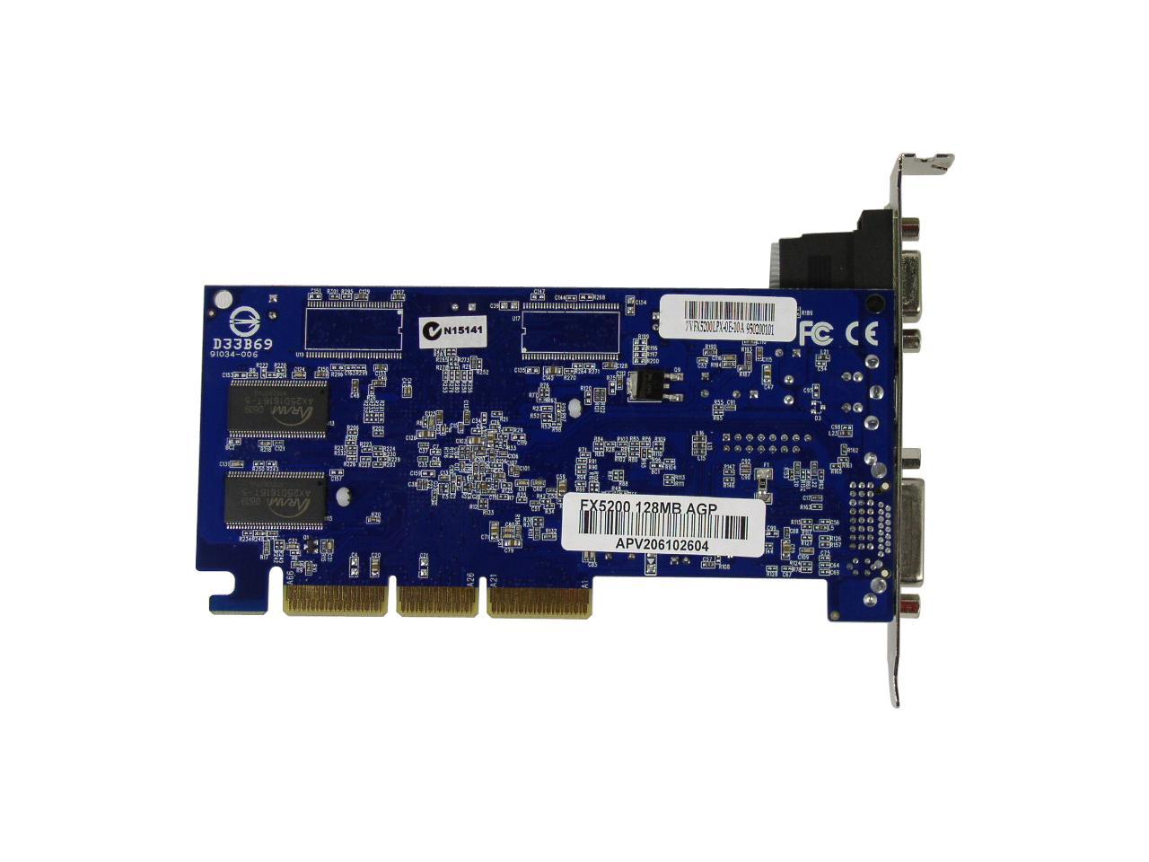 Apollo FX5200 128MB GeForce FX 5200 128MB 64-bit DDR AGP 4X/8X Low ...