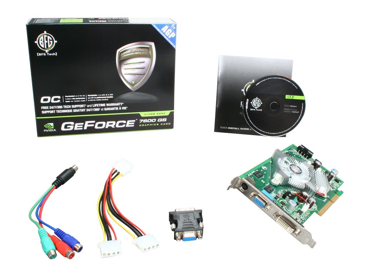 Bfg Tech Geforce 7600gs Video Card Bfgrgsoc Newegg Com