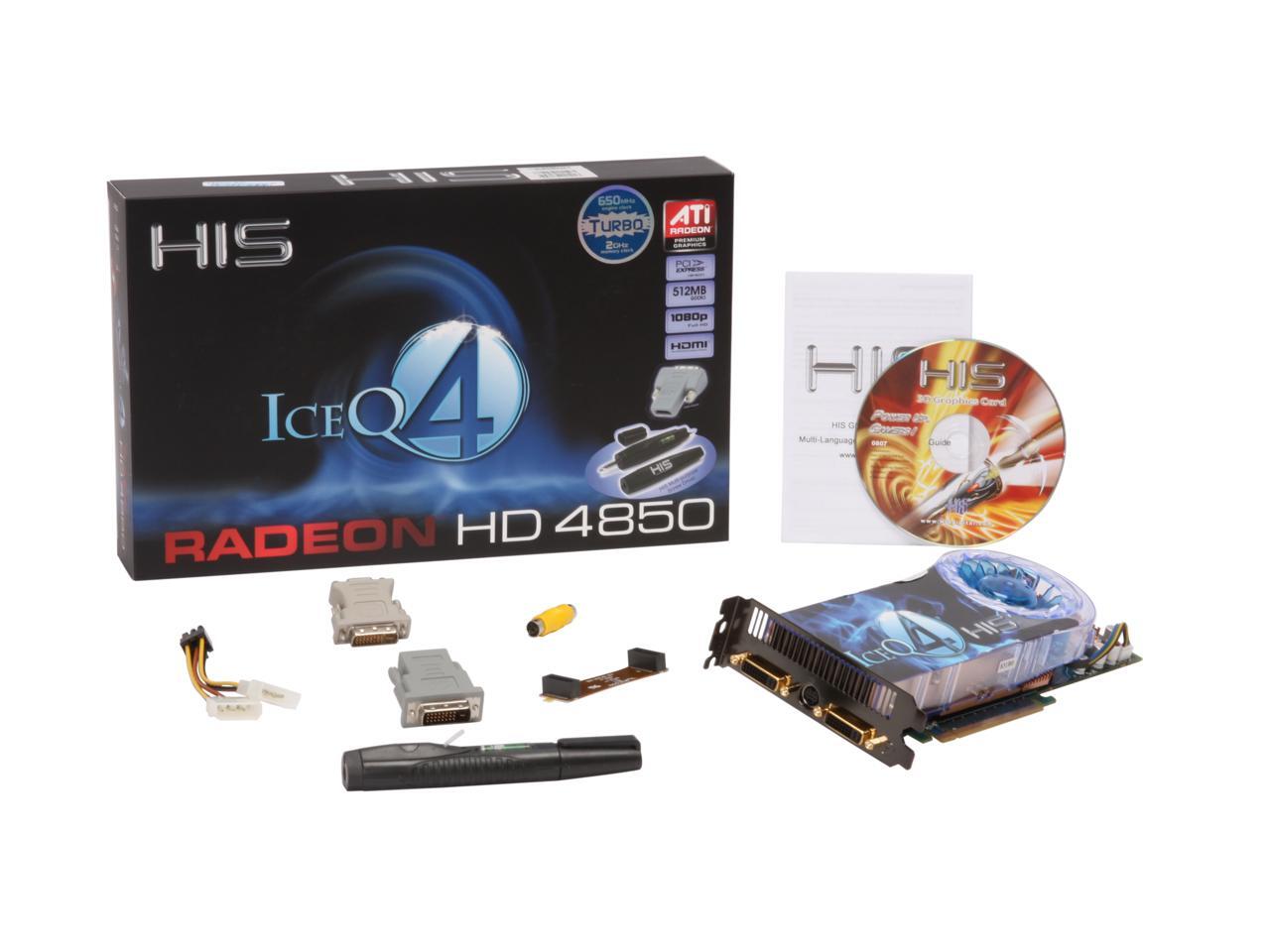 His Radeon Hd 4850 Iceq4 Turbo Video Card H485qt512p Newegg Com