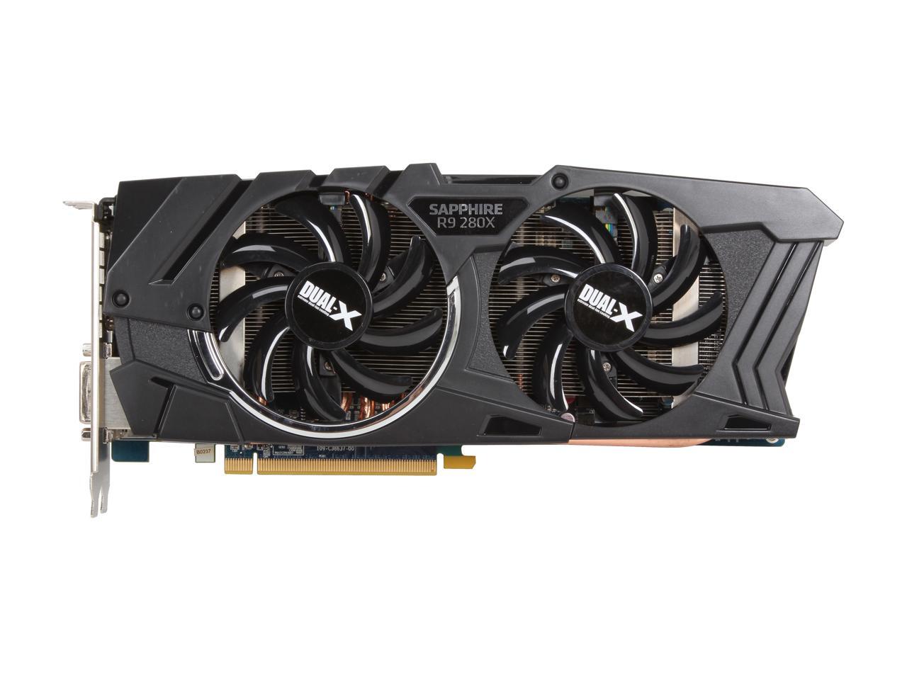 SAPPHIRE DUALX Radeon R9 280X OC Video Card (UEFI) 100363BF4L Newegg.ca