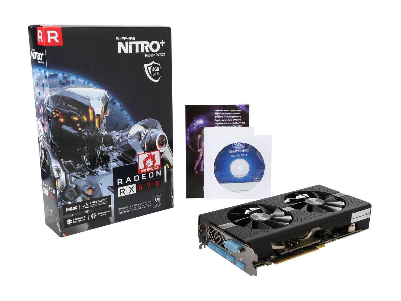 Used - Like New: Sapphire Radeon NITRO+ RX 570 4GB GDDR5 PCI-E