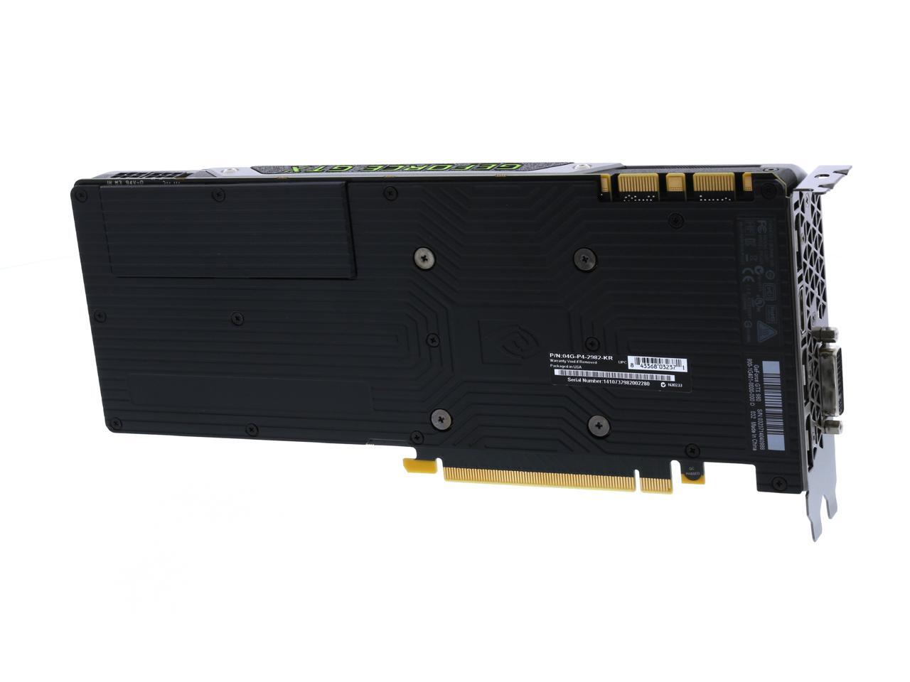 PC/タブレット PCパーツ EVGA GeForce GTX 980 04G-P4-2982-KR 4GB SC GAMING, Silent 