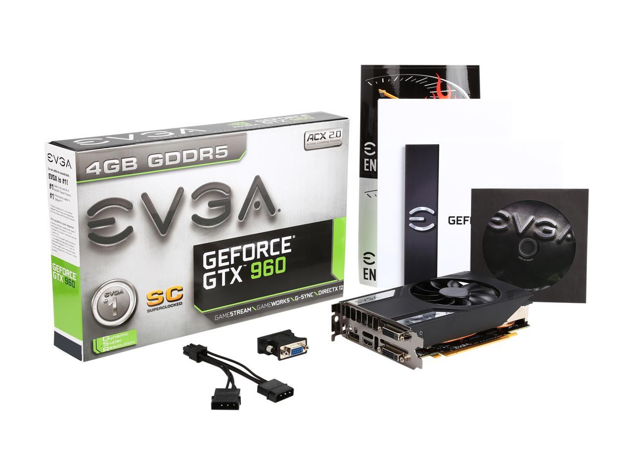 Used Like New EVGA GeForce GTX 960 04GP43962KR 4GB SC GAMING