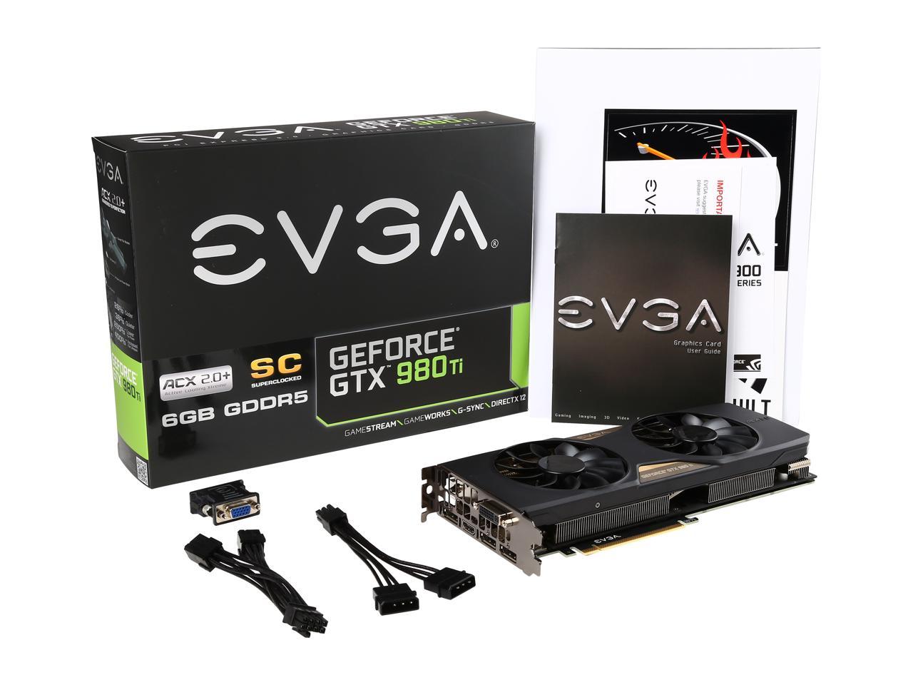 EVGA GeForce GTX 980 Ti 06G-P4-4993-KR 6GB SC GAMING w/ACX 2.0 ...