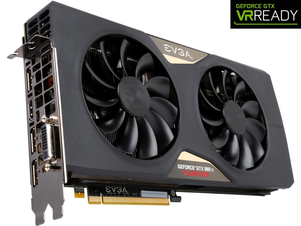 EVGA GeForce GTX 980 Ti 06G-P4-4998-KR 6GB CLASSIFIED GAMING w/ACX 