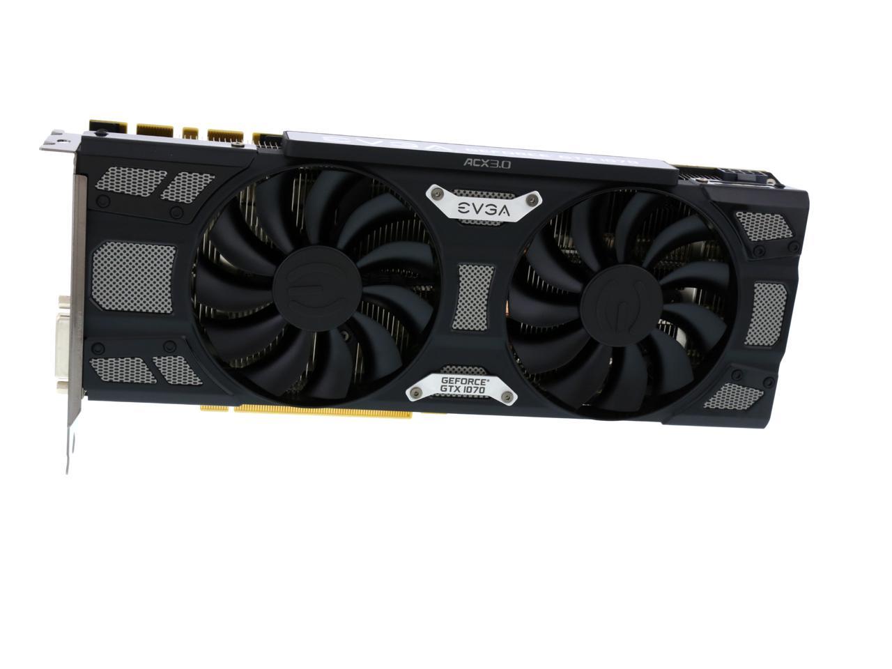 EVGA GeForce GTX 1070 SC GAMING ACX 3.0 Black Edition, 08G-P4-5173-KR, 8GB  GDDR5, LED, DX12 OSD Support (PXOC)