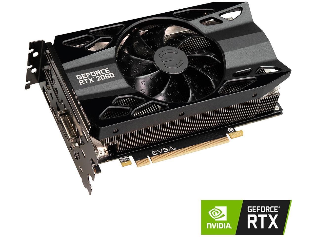 EVGA GeForce RTX 2060 XC BLACK GAMING, 6GB GDDR6, HDB Fan Graphics 
