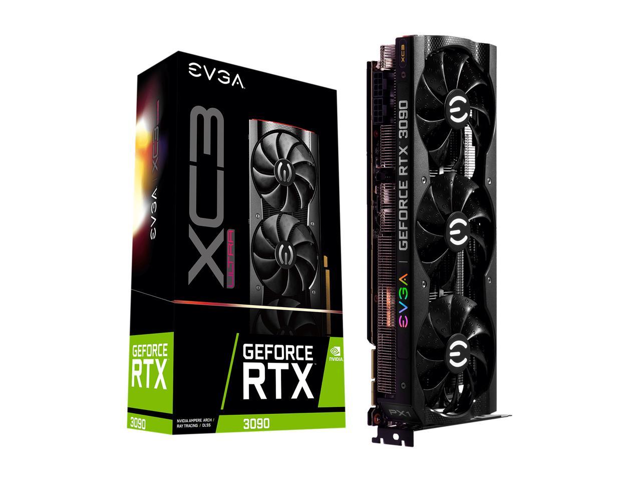 EVGA GeForce RTX 3090 XC3 ULTRA GAMING Video Card, 24G-P5-3975-KR, 24GB ...