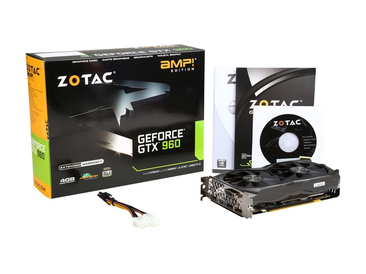 Open Box Zotac Geforce Gtx 960 4g Amp Zt 10m Newegg Com