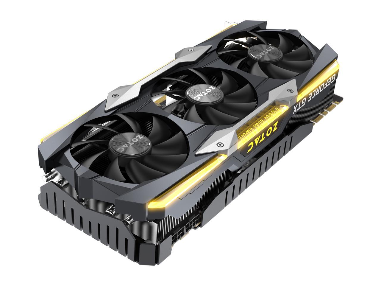 ZOTAC GeForce GTX 1080 Ti AMP Extreme Core 11GB GDDR5X 352-bit Gaming  Graphics Card VR Ready 16+2 Power Phase Freeze Fan Stop IceStorm Cooling  Spectra 