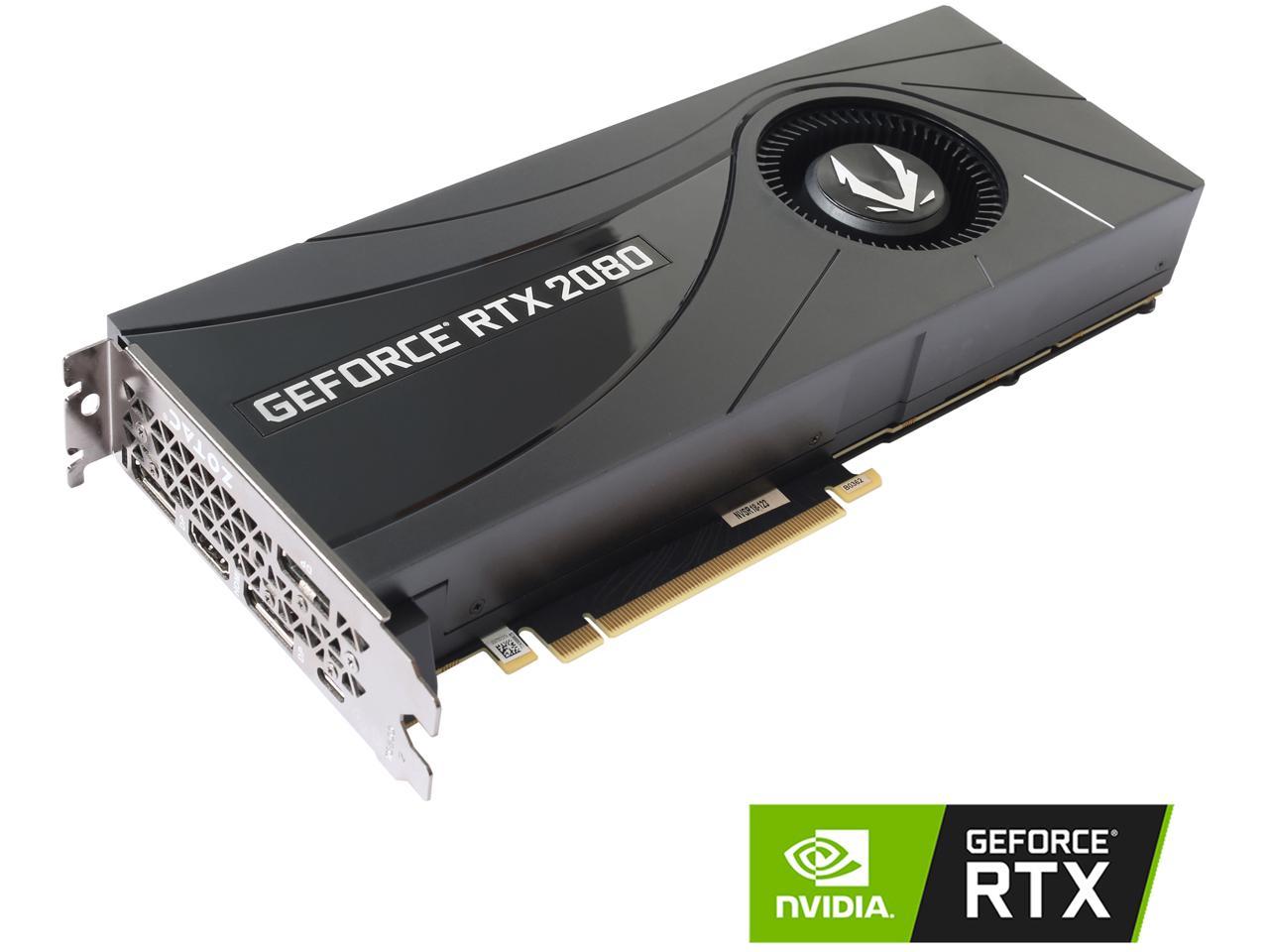 ZOTAC GAMING GeForce RTX 2080 Blower 8GB GDDR6 256-bit Gaming Graphics  Card, Metal Backplate (ZT-T20800A-10P)