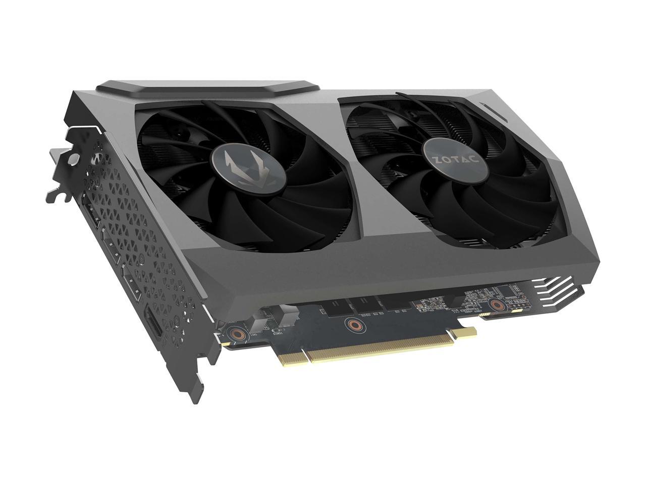 ZOTAC GAMING GeForce RTX 3070 Twin Edge OC LHR 8GB GDDR6 256-bit 14 Gbps  PCIE 4.0 Gaming Graphics Card, IceStorm 2.0 Advanced Cooling, White LED  Logo 