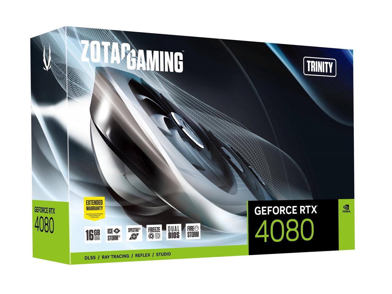 ZOTAC GAMING GeForce RTX 4080 16GB Trinity Video Card ZT D40810D 10P