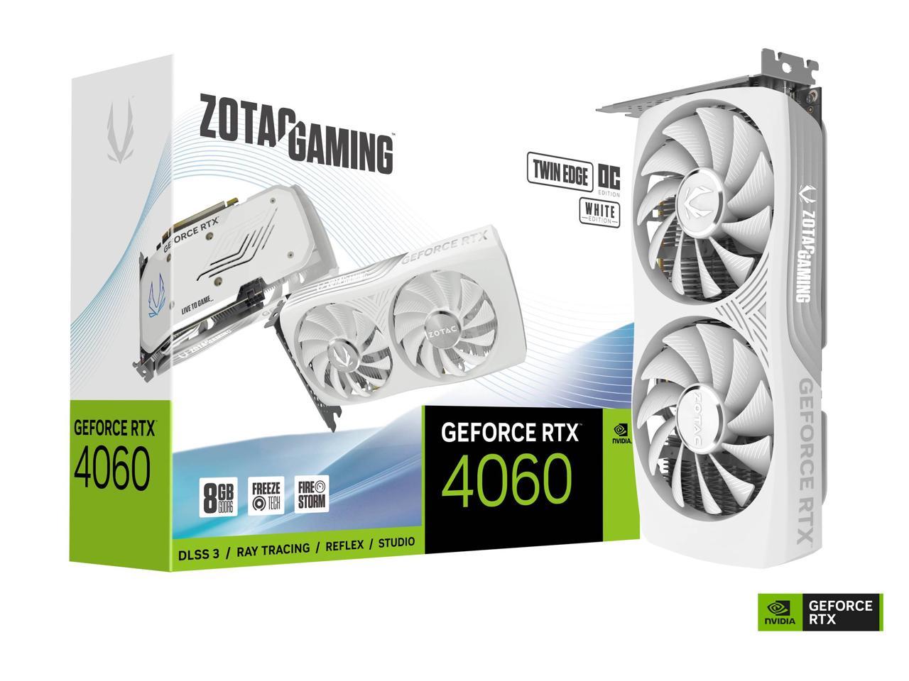 ZOTAC GAMING GeForce RTX 4060 8GB Twin Edge OC White Edition DLSS 3 8GB ...