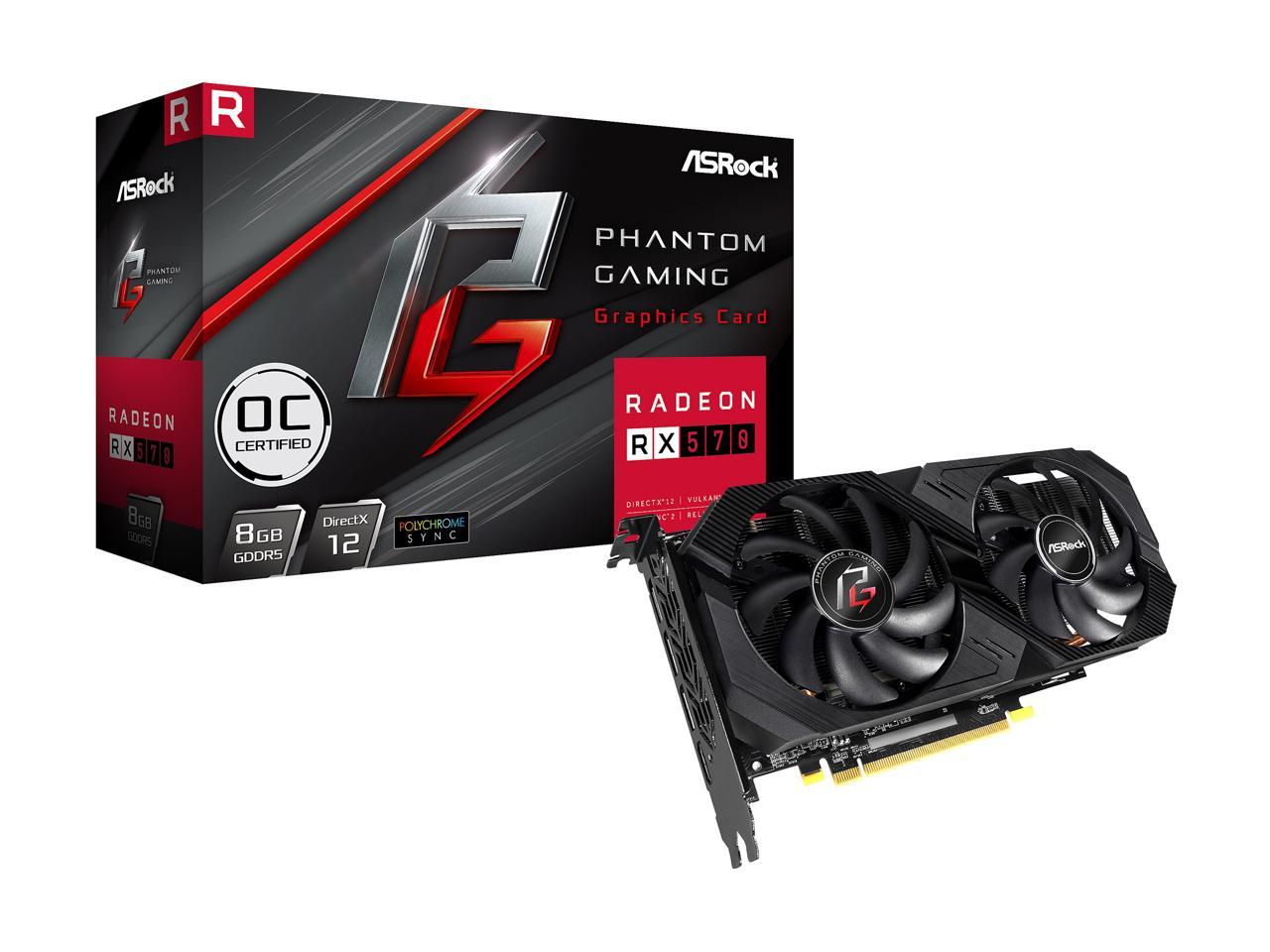 ASRock Phantom Gaming U Radeon RX 570 Video Card RX570 PGU 8GO - Newegg.ca