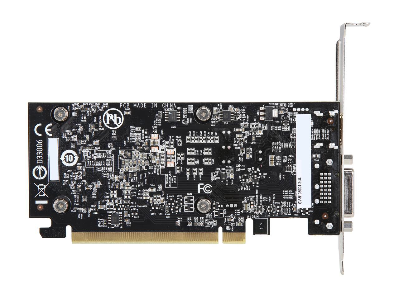 GIGABYTE GeForce GT 1030 Low Profile D4 2G DirectX 12 GV-N1030D4-2GL ...
