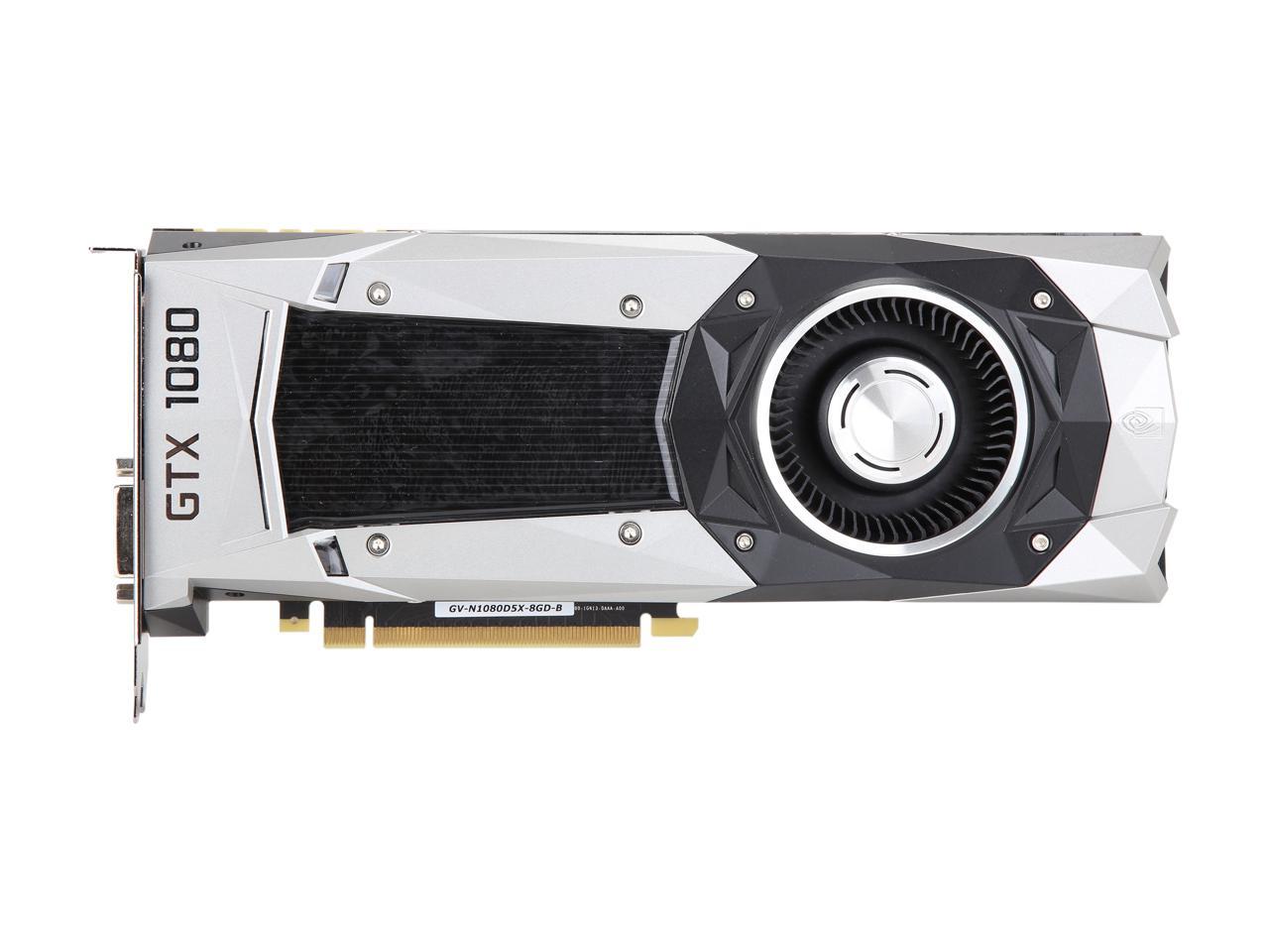 Refurbished: GIGABYTE GeForce GTX 1080 FE Video Card GV-N1080D5X-8GD-B ...