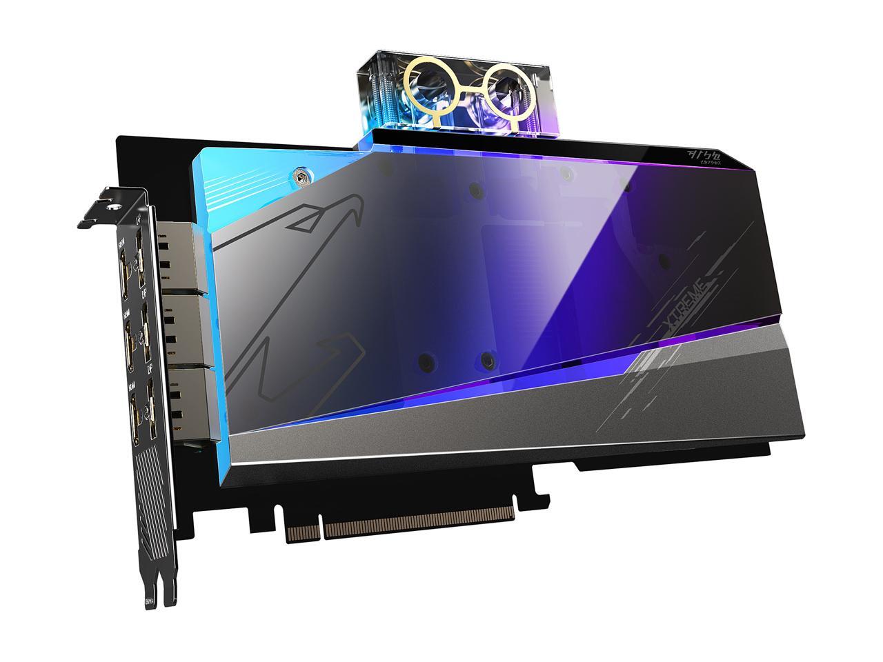 GIGABYTE AORUS GeForce RTX 3080 XTREME WATERFORCE WB 10G Graphics Card ...