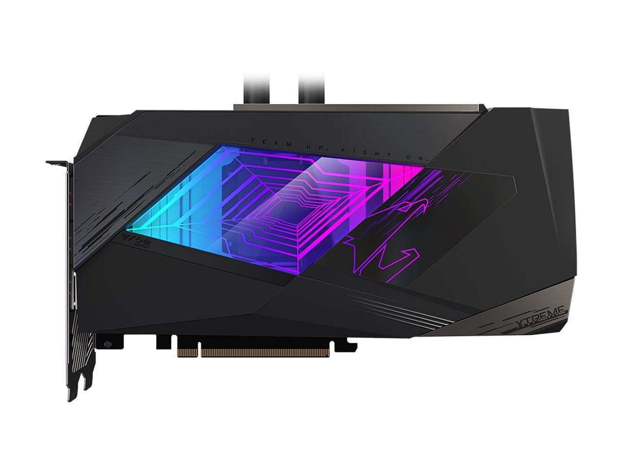 GIGABYTE AORUS GeForce RTX 3090 XTREME WATERFORCE 24G Graphics Card,  WATERFORCE All-in-One Cooling System, 24GB 384-bit GDDR6X, GV-N3090AORUSX  W-24GD 