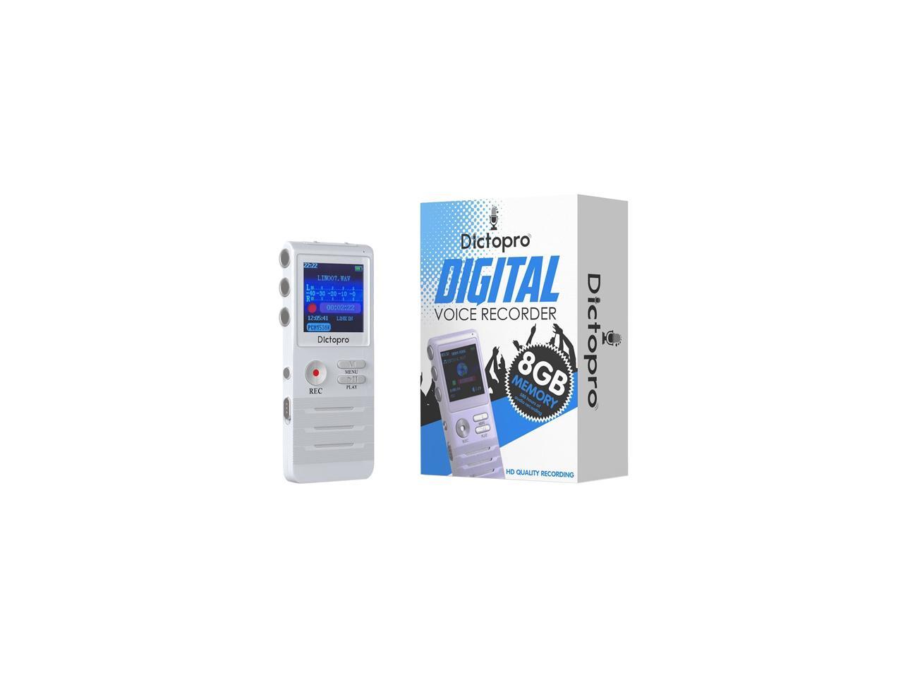 Digital Voice Activated Recorder by Dictopro Easy HD Recording of Lectures and Meetings with